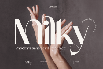 Milky Font: a Smooth & Creative Display Typeface