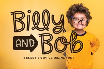 Billy and Bob Font: Playful Display Font Design Inspiration