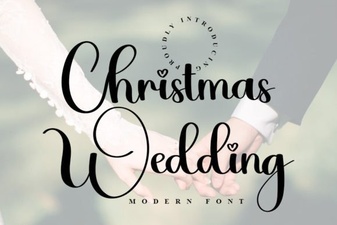 Christmas Wedding Typography & Design Ideas